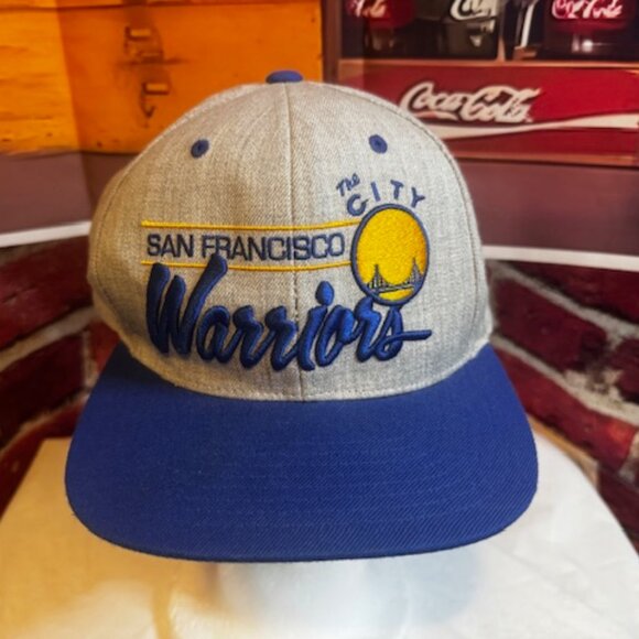 San Francisco Warriors Mitchell & Ness Hardwood Classics Snapback Hat Cap - Picture 1 of 5